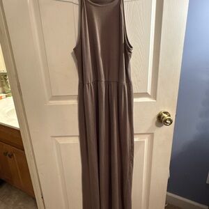 Sleeveless Taupe Maxi Dress – Casual Everyday Style